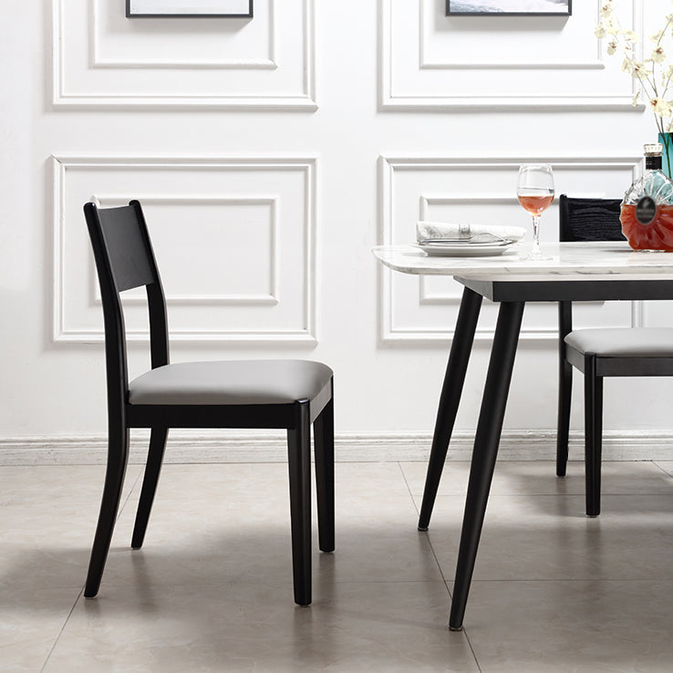 Industrial Dining Chair Open Back Chair with Black Wood Legs for Home Use Clearhalo ' kitchen&dining_furn' 'Dining Chairs' 'Dining Tables & Seating' 'dining_chair' 'furn' 'furn_dining_chair' 'Furniture' 'furniture_dining_chair' 'Kitchen & Dining Furniture' 'kitchen' 3468209