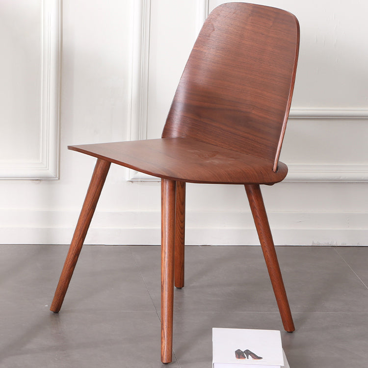 Scandinavian Style Wood Dining Side Chair Multicolor Side Chair for Dining Room Walnut 1 Piece Clearhalo ' kitchen&dining_furn' 'Dining Chairs' 'Dining Tables & Seating' 'dining_chair' 'furn' 'furn_dining_chair' 'Furniture' 'furniture_dining_chair' 'Kitchen & Dining Furniture' 'kitchen' 3468219