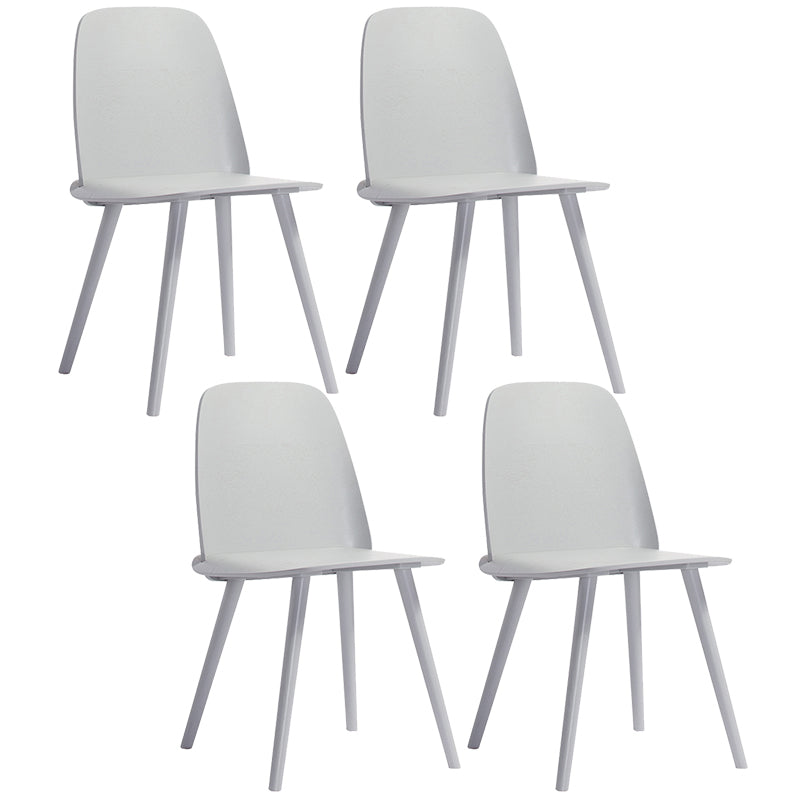 Scandinavian Style Wood Dining Side Chair Multicolor Side Chair for Dining Room White 4 Piece Set Clearhalo ' kitchen&dining_furn' 'Dining Chairs' 'Dining Tables & Seating' 'dining_chair' 'furn' 'furn_dining_chair' 'Furniture' 'furniture_dining_chair' 'Kitchen & Dining Furniture' 'kitchen' 3468228