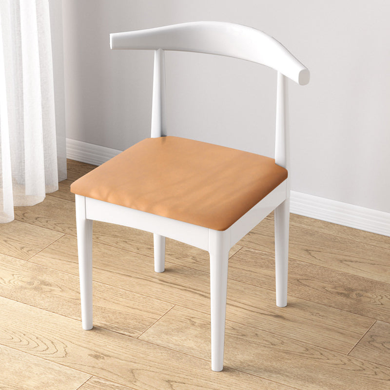 Modern Style Kitchen Dining Room Chairs Open Back Dining Side Chair Set Khaki 1 Piece White Clearhalo ' kitchen&dining_furn' 'Dining Chairs' 'Dining Tables & Seating' 'dining_chair' 'furn' 'furn_dining_chair' 'Furniture' 'furniture_dining_chair' 'Kitchen & Dining Furniture' 'kitchen' 3468245