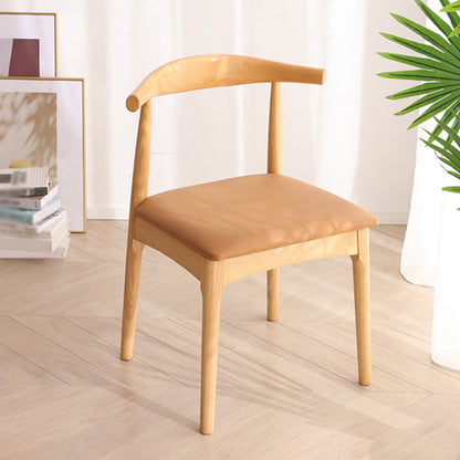 Modern Style Kitchen Dining Room Chairs Open Back Dining Side Chair Set Khaki 1 Piece Natural Wood Clearhalo ' kitchen&dining_furn' 'Dining Chairs' 'Dining Tables & Seating' 'dining_chair' 'furn' 'furn_dining_chair' 'Furniture' 'furniture_dining_chair' 'Kitchen & Dining Furniture' 'kitchen' 3468249