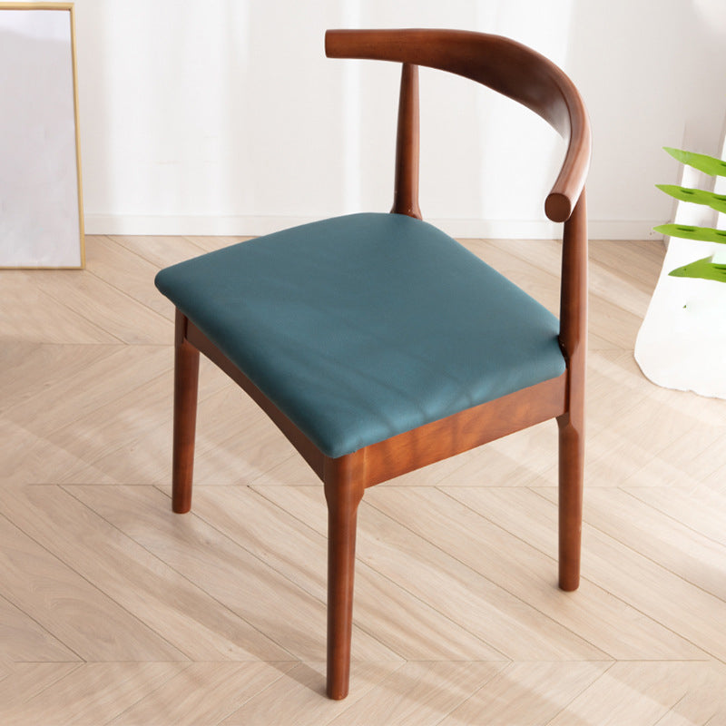 Modern Style Kitchen Dining Room Chairs Open Back Dining Side Chair Set Lake Blue 1 Piece Walnut Clearhalo ' kitchen&dining_furn' 'Dining Chairs' 'Dining Tables & Seating' 'dining_chair' 'furn' 'furn_dining_chair' 'Furniture' 'furniture_dining_chair' 'Kitchen & Dining Furniture' 'kitchen' 3468257