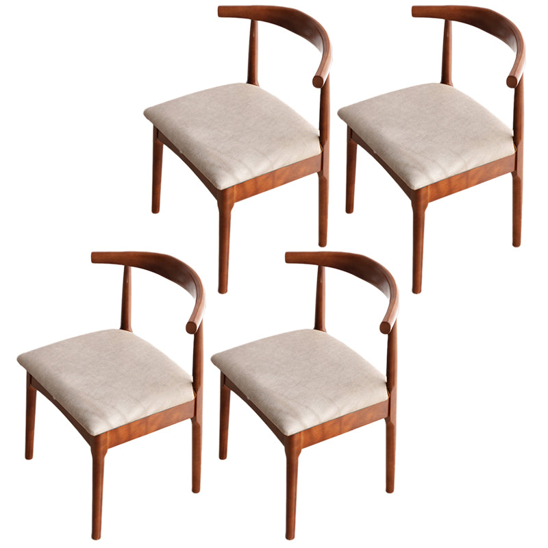 Modern Style Kitchen Dining Room Chairs Open Back Dining Side Chair Set Grey 4 Piece Set Walnut Clearhalo ' kitchen&dining_furn' 'Dining Chairs' 'Dining Tables & Seating' 'dining_chair' 'furn' 'furn_dining_chair' 'Furniture' 'furniture_dining_chair' 'Kitchen & Dining Furniture' 'kitchen' 3468264