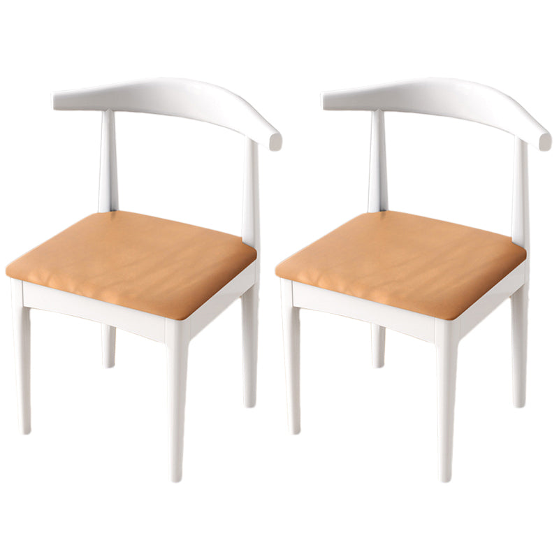 Modern Style Kitchen Dining Room Chairs Open Back Dining Side Chair Set Khaki 2 Piece Set White Clearhalo ' kitchen&dining_furn' 'Dining Chairs' 'Dining Tables & Seating' 'dining_chair' 'furn' 'furn_dining_chair' 'Furniture' 'furniture_dining_chair' 'Kitchen & Dining Furniture' 'kitchen' 3468265