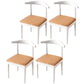 Modern Style Kitchen Dining Room Chairs Open Back Dining Side Chair Set Khaki 4 Piece Set White Clearhalo ' kitchen&dining_furn' 'Dining Chairs' 'Dining Tables & Seating' 'dining_chair' 'furn' 'furn_dining_chair' 'Furniture' 'furniture_dining_chair' 'Kitchen & Dining Furniture' 'kitchen' 3468266