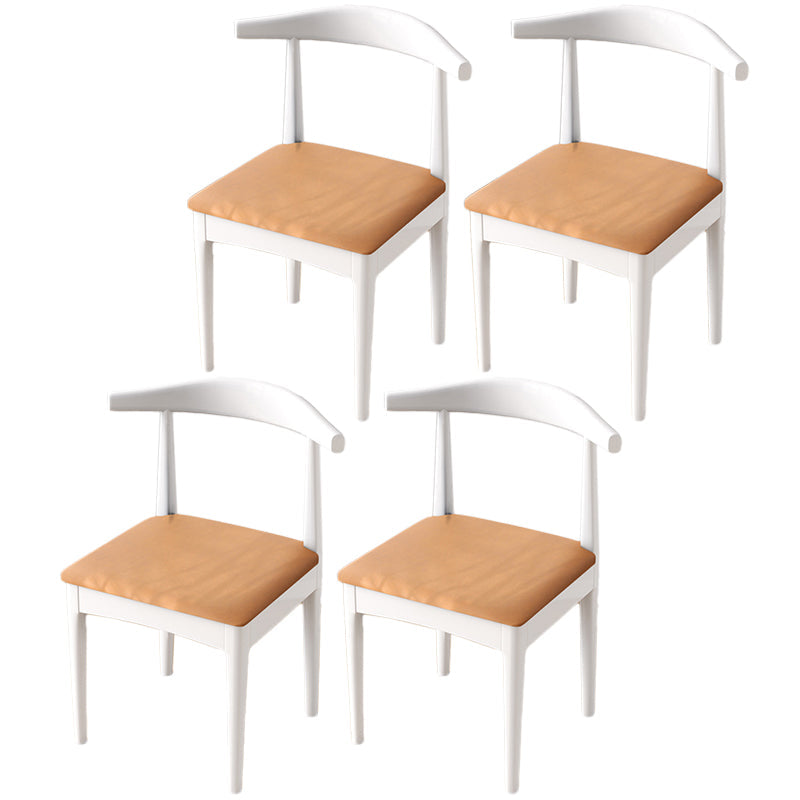 Modern Style Kitchen Dining Room Chairs Open Back Dining Side Chair Set Khaki 4 Piece Set White Clearhalo ' kitchen&dining_furn' 'Dining Chairs' 'Dining Tables & Seating' 'dining_chair' 'furn' 'furn_dining_chair' 'Furniture' 'furniture_dining_chair' 'Kitchen & Dining Furniture' 'kitchen' 3468266