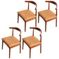 Modern Style Kitchen Dining Room Chairs Open Back Dining Side Chair Set Khaki 4 Piece Set Walnut Clearhalo ' kitchen&dining_furn' 'Dining Chairs' 'Dining Tables & Seating' 'dining_chair' 'furn' 'furn_dining_chair' 'Furniture' 'furniture_dining_chair' 'Kitchen & Dining Furniture' 'kitchen' 3468272