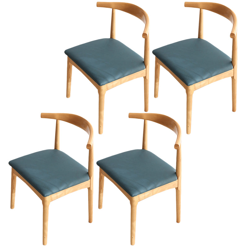 Modern Style Kitchen Dining Room Chairs Open Back Dining Side Chair Set Lake Blue 4 Piece Set Natural Wood Clearhalo ' kitchen&dining_furn' 'Dining Chairs' 'Dining Tables & Seating' 'dining_chair' 'furn' 'furn_dining_chair' 'Furniture' 'furniture_dining_chair' 'Kitchen & Dining Furniture' 'kitchen' 3468276