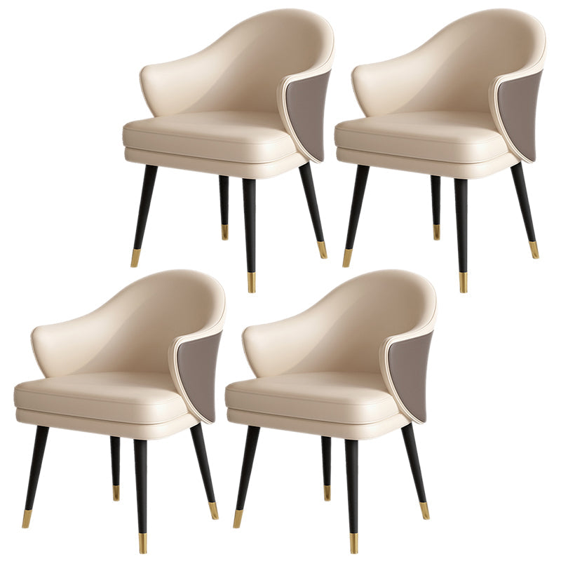 Contemporary Style Wood Indoor Parsons Chair of 25'' Wide Dining Chair Brown 4 Piece Set Clearhalo ' kitchen&dining_furn' 'Dining Chairs' 'Dining Tables & Seating' 'dining_chair' 'furn' 'furn_dining_chair' 'Furniture' 'furniture_dining_chair' 'Kitchen & Dining Furniture' 'kitchen' 3468289