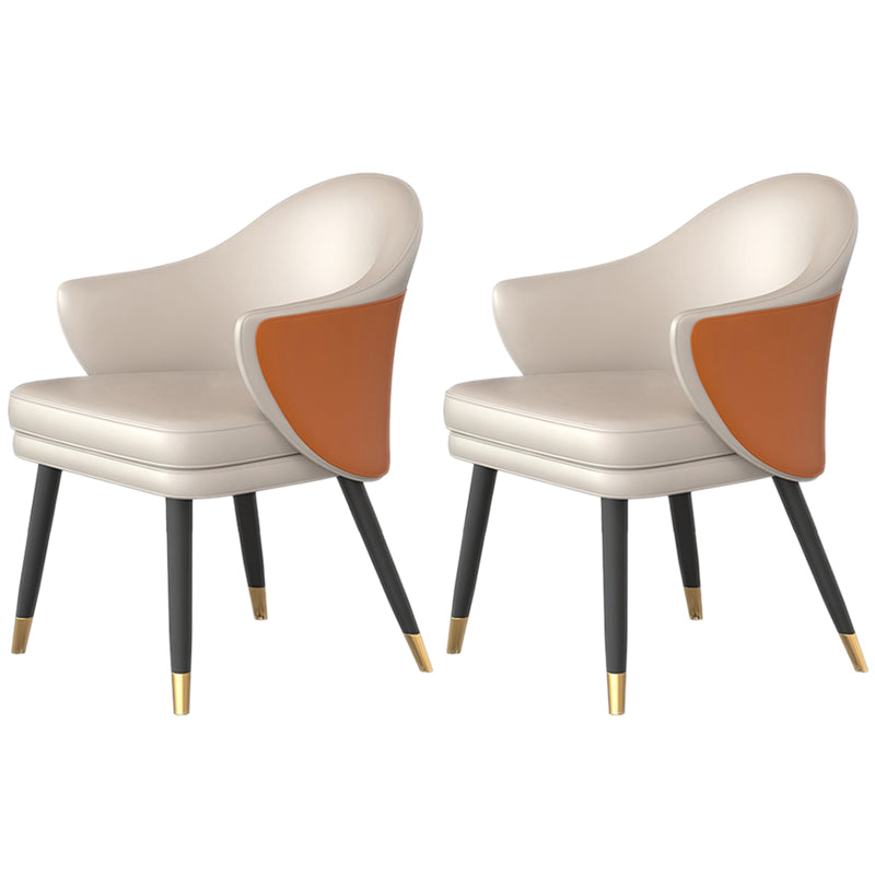 Contemporary Style Wood Indoor Parsons Chair of 25'' Wide Dining Chair Orange 2 Piece Set Clearhalo ' kitchen&dining_furn' 'Dining Chairs' 'Dining Tables & Seating' 'dining_chair' 'furn' 'furn_dining_chair' 'Furniture' 'furniture_dining_chair' 'Kitchen & Dining Furniture' 'kitchen' 3468296