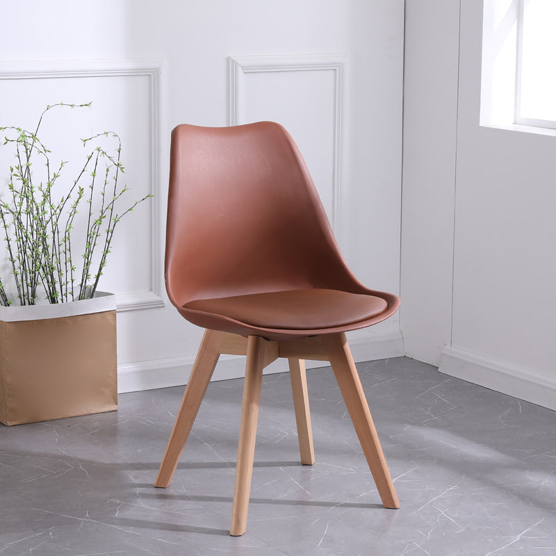 Scandinavian Style Wood Side Chair Set Dining Room Side Chair with Natural Leg Brown 1 Piece Clearhalo ' kitchen&dining_furn' 'Dining Chairs' 'Dining Tables & Seating' 'dining_chair' 'Furniture' 'furniture_dining_chair' 'Kitchen & Dining Furniture' 'kitchen' 3468306