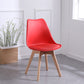 Scandinavian Style Wood Side Chair Set Dining Room Side Chair with Natural Leg Red 1 Piece Clearhalo ' kitchen&dining_furn' 'Dining Chairs' 'Dining Tables & Seating' 'dining_chair' 'Furniture' 'furniture_dining_chair' 'Kitchen & Dining Furniture' 'kitchen' 3468309