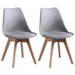 Scandinavian Style Wood Side Chair Set Dining Room Side Chair with Natural Leg Grey Set of 2 Clearhalo ' kitchen&dining_furn' 'Dining Chairs' 'Dining Tables & Seating' 'dining_chair' 'Furniture' 'furniture_dining_chair' 'Kitchen & Dining Furniture' 'kitchen' 3468321