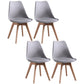 Scandinavian Style Wood Side Chair Set Dining Room Side Chair with Natural Leg Grey Set of 4 Clearhalo ' kitchen&dining_furn' 'Dining Chairs' 'Dining Tables & Seating' 'dining_chair' 'Furniture' 'furniture_dining_chair' 'Kitchen & Dining Furniture' 'kitchen' 3468323