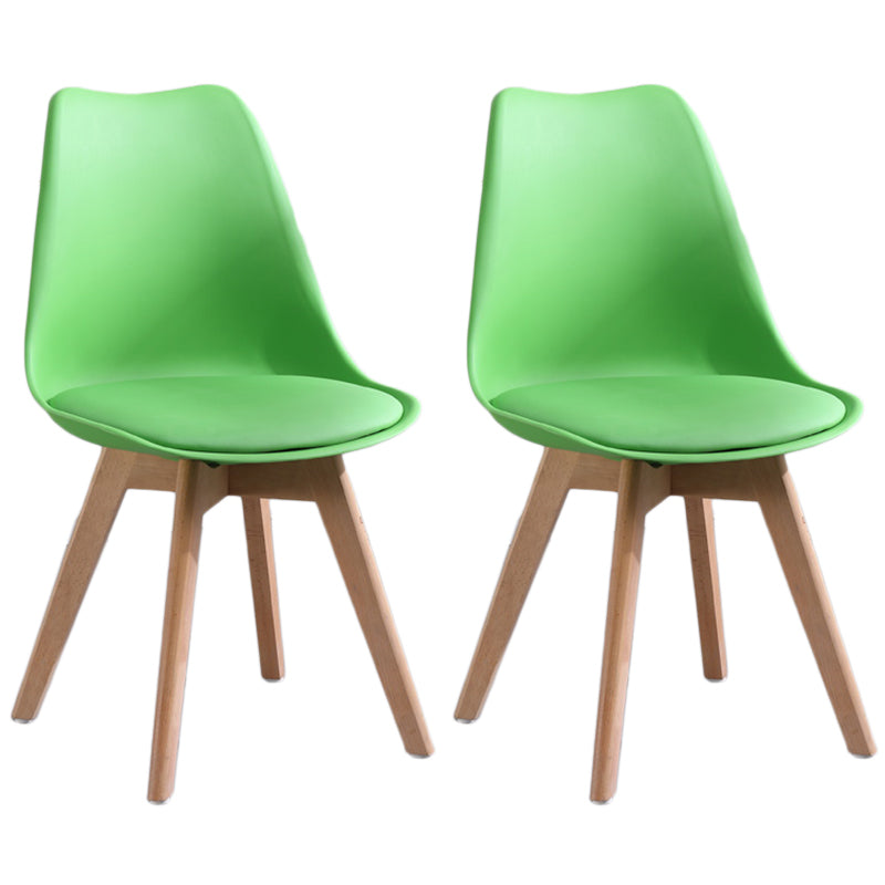 Scandinavian Style Wood Side Chair Set Dining Room Side Chair with Natural Leg Green Set of 2 Clearhalo ' kitchen&dining_furn' 'Dining Chairs' 'Dining Tables & Seating' 'dining_chair' 'Furniture' 'furniture_dining_chair' 'Kitchen & Dining Furniture' 'kitchen' 3468335