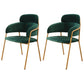 Metal Glam Style Dining Side Chair Open Back Dining Side Chair of 23'' Wide Green 2 Piece Set Clearhalo ' kitchen&dining_furn' 'Dining Chairs' 'Dining Tables & Seating' 'dining_chair' 'furn' 'furn_dining_chair' 'Furniture' 'furniture_dining_chair' 'Kitchen & Dining Furniture' 'kitchen' 3468390
