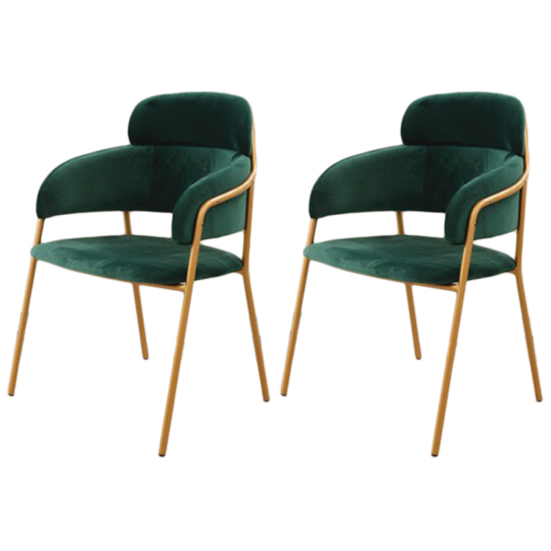 Metal Glam Style Dining Side Chair Open Back Dining Side Chair of 23'' Wide Green 2 Piece Set Clearhalo ' kitchen&dining_furn' 'Dining Chairs' 'Dining Tables & Seating' 'dining_chair' 'furn' 'furn_dining_chair' 'Furniture' 'furniture_dining_chair' 'Kitchen & Dining Furniture' 'kitchen' 3468390