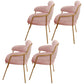 Metal Glam Style Dining Side Chair Open Back Dining Side Chair of 23'' Wide Pink 4 Piece Set Clearhalo ' kitchen&dining_furn' 'Dining Chairs' 'Dining Tables & Seating' 'dining_chair' 'furn' 'furn_dining_chair' 'Furniture' 'furniture_dining_chair' 'Kitchen & Dining Furniture' 'kitchen' 3468394