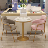 Metal Glam Style Dining Side Chair Open Back Dining Side Chair of 23'' Wide Clearhalo ' kitchen&dining_furn' 'Dining Chairs' 'Dining Tables & Seating' 'dining_chair' 'furn' 'furn_dining_chair' 'Furniture' 'furniture_dining_chair' 'Kitchen & Dining Furniture' 'kitchen' 3468395