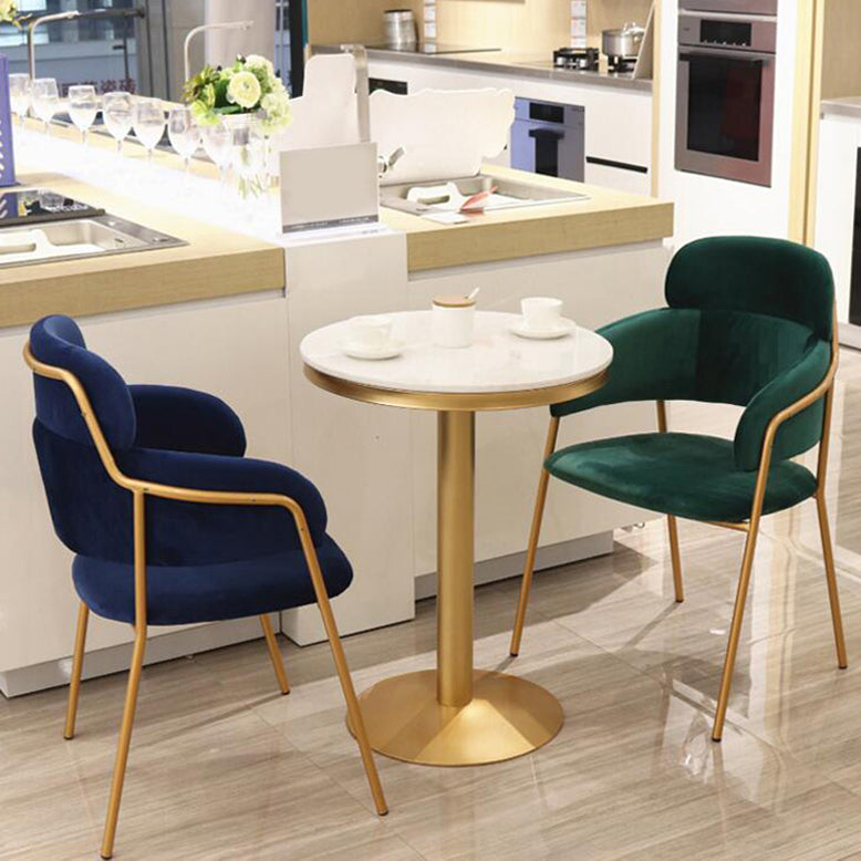 Metal Glam Style Dining Side Chair Open Back Dining Side Chair of 23'' Wide Clearhalo ' kitchen&dining_furn' 'Dining Chairs' 'Dining Tables & Seating' 'dining_chair' 'furn' 'furn_dining_chair' 'Furniture' 'furniture_dining_chair' 'Kitchen & Dining Furniture' 'kitchen' 3468401