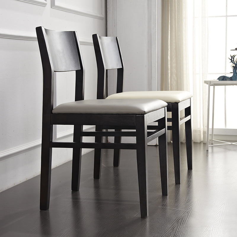 Contemporary Solid Wood Armless Dining Chairs Open Back Dining Side Chair Clearhalo ' kitchen&dining_furn' 'Dining Chairs' 'Dining Tables & Seating' 'dining_chair' 'furn' 'furn_dining_chair' 'Furniture' 'furniture_dining_chair' 'Kitchen & Dining Furniture' 'kitchen' 3468408