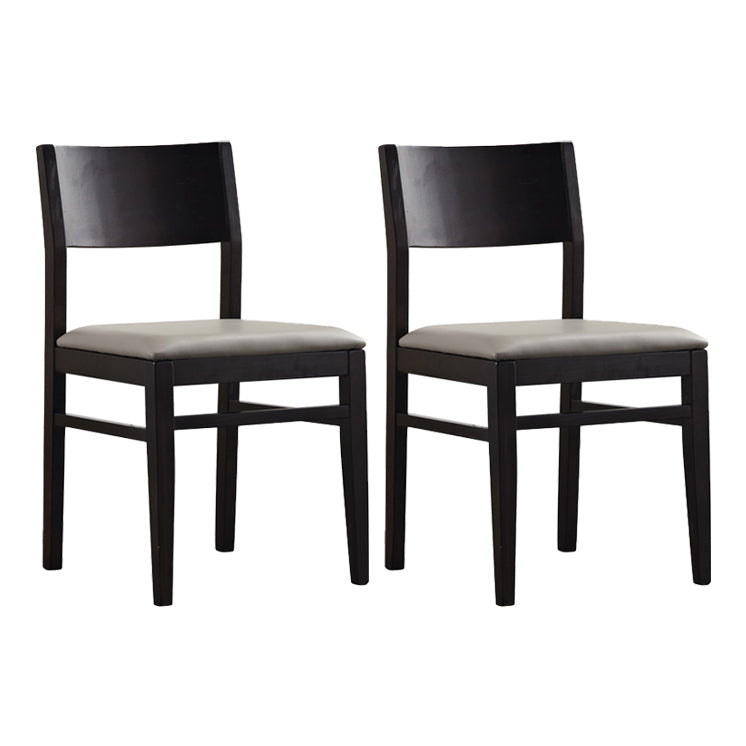 Contemporary Solid Wood Armless Dining Chairs Open Back Dining Side Chair Grey 2 Piece Set Clearhalo ' kitchen&dining_furn' 'Dining Chairs' 'Dining Tables & Seating' 'dining_chair' 'furn' 'furn_dining_chair' 'Furniture' 'furniture_dining_chair' 'Kitchen & Dining Furniture' 'kitchen' 3468409