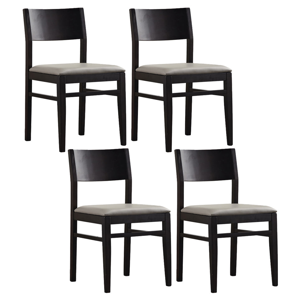 Contemporary Solid Wood Armless Dining Chairs Open Back Dining Side Chair Grey 4 Piece Set Clearhalo ' kitchen&dining_furn' 'Dining Chairs' 'Dining Tables & Seating' 'dining_chair' 'furn' 'furn_dining_chair' 'Furniture' 'furniture_dining_chair' 'Kitchen & Dining Furniture' 'kitchen' 3468411