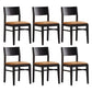 Contemporary Solid Wood Armless Dining Chairs Open Back Dining Side Chair Orange 6 Piece Set Clearhalo ' kitchen&dining_furn' 'Dining Chairs' 'Dining Tables & Seating' 'dining_chair' 'furn' 'furn_dining_chair' 'Furniture' 'furniture_dining_chair' 'Kitchen & Dining Furniture' 'kitchen' 3468418