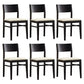 Contemporary Solid Wood Armless Dining Chairs Open Back Dining Side Chair Off-White 6 Piece Set Clearhalo ' kitchen&dining_furn' 'Dining Chairs' 'Dining Tables & Seating' 'dining_chair' 'furn' 'furn_dining_chair' 'Furniture' 'furniture_dining_chair' 'Kitchen & Dining Furniture' 'kitchen' 3468424