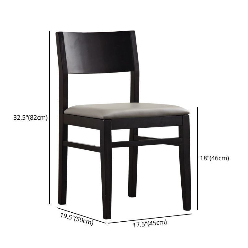 Contemporary Solid Wood Armless Dining Chairs Open Back Dining Side Chair Clearhalo ' kitchen&dining_furn' 'Dining Chairs' 'Dining Tables & Seating' 'dining_chair' 'furn' 'furn_dining_chair' 'Furniture' 'furniture_dining_chair' 'Kitchen & Dining Furniture' 'kitchen' 3468426
