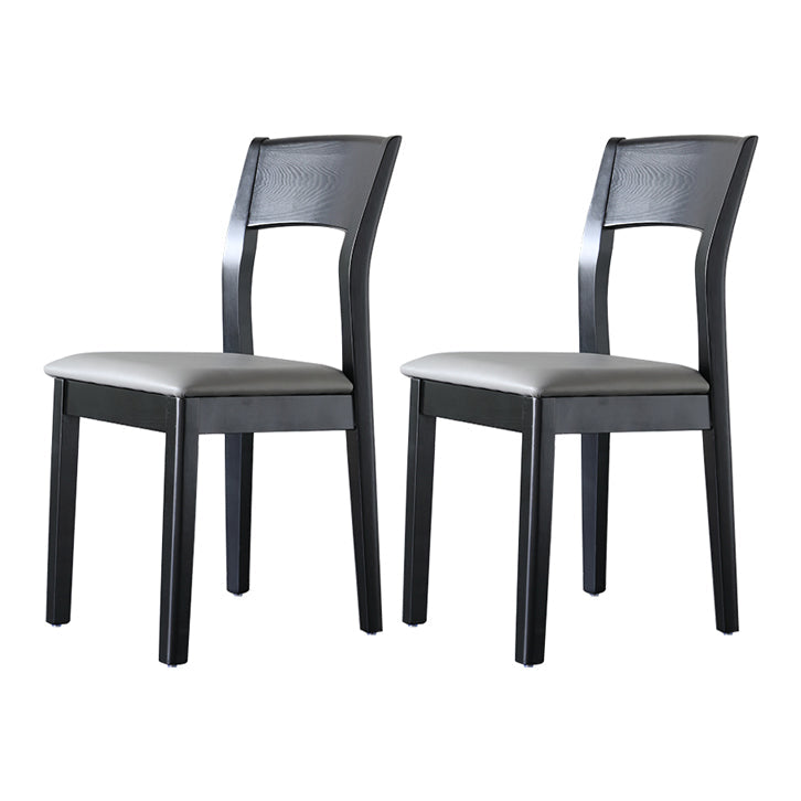 Contemporary Wood Dining Side Chair 16'' Wide Open Back Chair for Home Use Grey 2 Piece Set Clearhalo ' kitchen&dining_furn' 'Dining Chairs' 'Dining Tables & Seating' 'dining_chair' 'furn' 'furn_dining_chair' 'Furniture' 'furniture_dining_chair' 'Kitchen & Dining Furniture' 'kitchen' 3468433