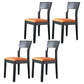Contemporary Wood Dining Side Chair 16'' Wide Open Back Chair for Home Use Orange 4 Piece Set Clearhalo ' kitchen&dining_furn' 'Dining Chairs' 'Dining Tables & Seating' 'dining_chair' 'furn' 'furn_dining_chair' 'Furniture' 'furniture_dining_chair' 'Kitchen & Dining Furniture' 'kitchen' 3468441