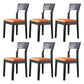 Contemporary Wood Dining Side Chair 16'' Wide Open Back Chair for Home Use Orange 6 Piece Set Clearhalo ' kitchen&dining_furn' 'Dining Chairs' 'Dining Tables & Seating' 'dining_chair' 'furn' 'furn_dining_chair' 'Furniture' 'furniture_dining_chair' 'Kitchen & Dining Furniture' 'kitchen' 3468442