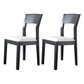 Contemporary Wood Dining Side Chair 16'' Wide Open Back Chair for Home Use Off-White 2 Piece Set Clearhalo ' kitchen&dining_furn' 'Dining Chairs' 'Dining Tables & Seating' 'dining_chair' 'furn' 'furn_dining_chair' 'Furniture' 'furniture_dining_chair' 'Kitchen & Dining Furniture' 'kitchen' 3468445