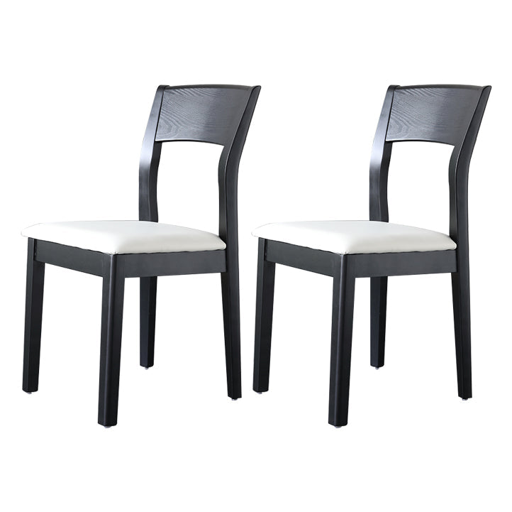 Contemporary Wood Dining Side Chair 16'' Wide Open Back Chair for Home Use Off-White 2 Piece Set Clearhalo ' kitchen&dining_furn' 'Dining Chairs' 'Dining Tables & Seating' 'dining_chair' 'furn' 'furn_dining_chair' 'Furniture' 'furniture_dining_chair' 'Kitchen & Dining Furniture' 'kitchen' 3468445