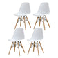 Contemporary Kitchen Dining Side Chair Wood Solid Back Dining Side Chair White Set of 4 Clearhalo ' kitchen&dining_furn' 'Dining Chairs' 'Dining Tables & Seating' 'dining_chair' 'Furniture' 'furniture_dining_chair' 'Kitchen & Dining Furniture' 'kitchen' 3468492