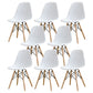 Contemporary Kitchen Dining Side Chair Wood Solid Back Dining Side Chair White Set of 8 Clearhalo ' kitchen&dining_furn' 'Dining Chairs' 'Dining Tables & Seating' 'dining_chair' 'Furniture' 'furniture_dining_chair' 'Kitchen & Dining Furniture' 'kitchen' 3468493