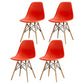 Contemporary Kitchen Dining Side Chair Wood Solid Back Dining Side Chair Red Set of 4 Clearhalo ' kitchen&dining_furn' 'Dining Chairs' 'Dining Tables & Seating' 'dining_chair' 'Furniture' 'furniture_dining_chair' 'Kitchen & Dining Furniture' 'kitchen' 3468496