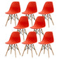 Contemporary Kitchen Dining Side Chair Wood Solid Back Dining Side Chair Red Set of 8 Clearhalo ' kitchen&dining_furn' 'Dining Chairs' 'Dining Tables & Seating' 'dining_chair' 'Furniture' 'furniture_dining_chair' 'Kitchen & Dining Furniture' 'kitchen' 3468497
