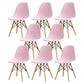 Contemporary Kitchen Dining Side Chair Wood Solid Back Dining Side Chair Pink Set of 8 Clearhalo ' kitchen&dining_furn' 'Dining Chairs' 'Dining Tables & Seating' 'dining_chair' 'Furniture' 'furniture_dining_chair' 'Kitchen & Dining Furniture' 'kitchen' 3468502