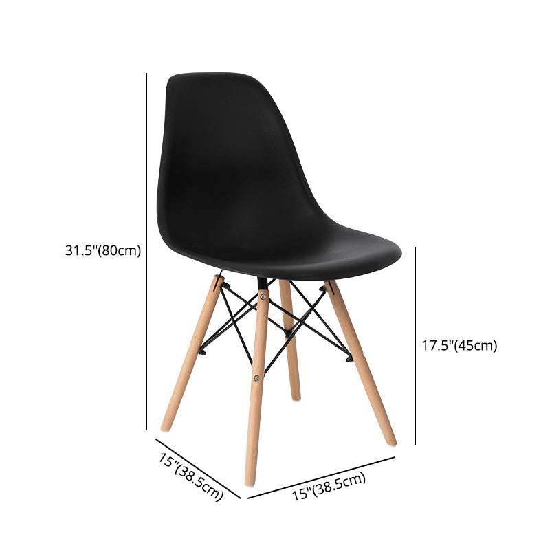 Contemporary Kitchen Dining Side Chair Wood Solid Back Dining Side Chair Clearhalo ' kitchen&dining_furn' 'Dining Chairs' 'Dining Tables & Seating' 'dining_chair' 'Furniture' 'furniture_dining_chair' 'Kitchen & Dining Furniture' 'kitchen' 3468509