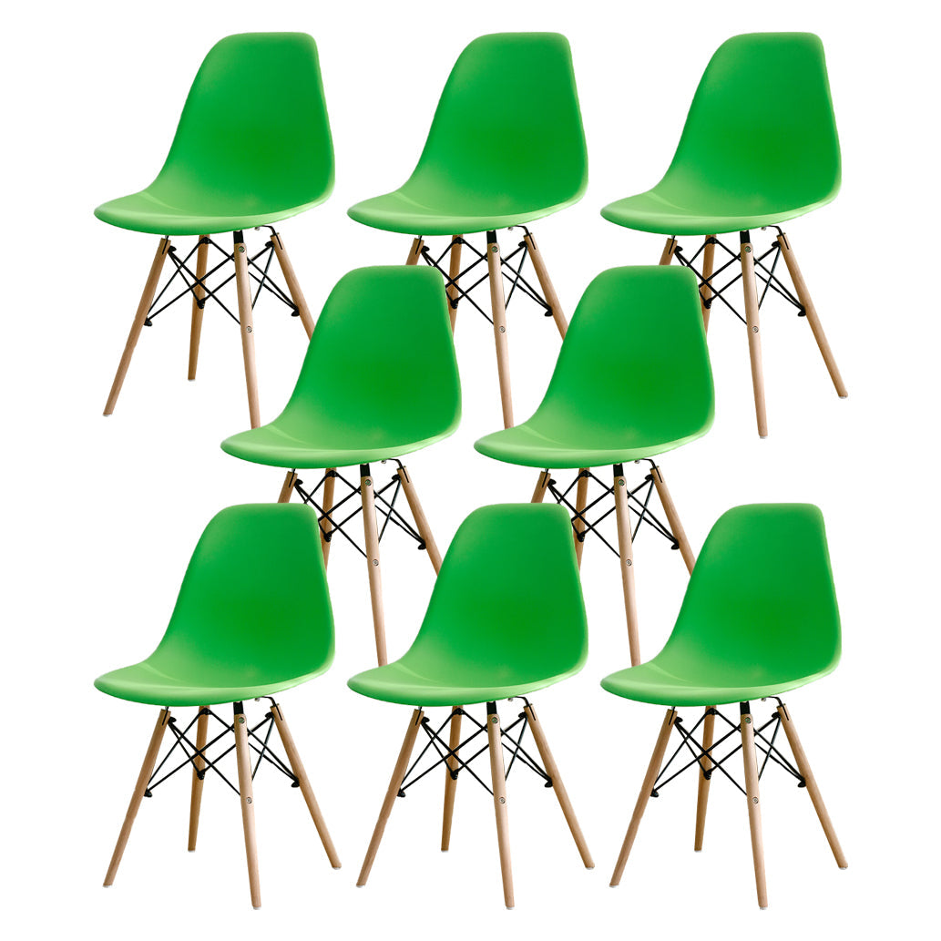 Contemporary Kitchen Dining Side Chair Wood Solid Back Dining Side Chair Green Set of 8 Clearhalo ' kitchen&dining_furn' 'Dining Chairs' 'Dining Tables & Seating' 'dining_chair' 'Furniture' 'furniture_dining_chair' 'Kitchen & Dining Furniture' 'kitchen' 3468513