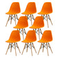 Contemporary Kitchen Dining Side Chair Wood Solid Back Dining Side Chair Orange Set of 8 Clearhalo ' kitchen&dining_furn' 'Dining Chairs' 'Dining Tables & Seating' 'dining_chair' 'Furniture' 'furniture_dining_chair' 'Kitchen & Dining Furniture' 'kitchen' 3468515
