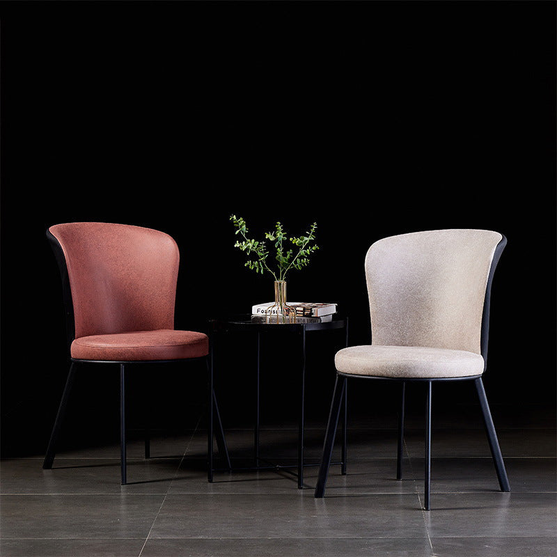 Modern Leather Dining Side Chair Upholstered Solid Back Armless Chairs Clearhalo ' kitchen&dining_furn' 'Dining Chairs' 'Dining Tables & Seating' 'dining_chair' 'furn' 'furn_dining_chair' 'Furniture' 'furniture_dining_chair' 'Kitchen & Dining Furniture' 'kitchen' 3468518