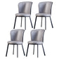 Modern Leather Dining Side Chair Upholstered Solid Back Armless Chairs Grey 4 Piece Set Clearhalo ' kitchen&dining_furn' 'Dining Chairs' 'Dining Tables & Seating' 'dining_chair' 'furn' 'furn_dining_chair' 'Furniture' 'furniture_dining_chair' 'Kitchen & Dining Furniture' 'kitchen' 3468519