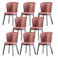 Modern Leather Dining Side Chair Upholstered Solid Back Armless Chairs Brick Red 8 Piece Set Clearhalo ' kitchen&dining_furn' 'Dining Chairs' 'Dining Tables & Seating' 'dining_chair' 'furn' 'furn_dining_chair' 'Furniture' 'furniture_dining_chair' 'Kitchen & Dining Furniture' 'kitchen' 3468528