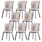 Modern Leather Dining Side Chair Upholstered Solid Back Armless Chairs Off-White 8 Piece Set Clearhalo ' kitchen&dining_furn' 'Dining Chairs' 'Dining Tables & Seating' 'dining_chair' 'furn' 'furn_dining_chair' 'Furniture' 'furniture_dining_chair' 'Kitchen & Dining Furniture' 'kitchen' 3468536