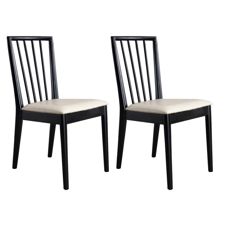 Modern Dining Side Chair 16.5'' Wide Wood Slat Back Chair for Home Use Upholstered 2 Piece Set Clearhalo ' kitchen&dining_furn' 'Dining Chairs' 'Dining Tables & Seating' 'dining_chair' 'furn' 'furn_dining_chair' 'Furniture' 'furniture_dining_chair' 'Kitchen & Dining Furniture' 'kitchen' 3468545