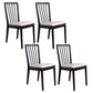 Modern Dining Side Chair 16.5'' Wide Wood Slat Back Chair for Home Use Upholstered 4 Piece Set Clearhalo ' kitchen&dining_furn' 'Dining Chairs' 'Dining Tables & Seating' 'dining_chair' 'furn' 'furn_dining_chair' 'Furniture' 'furniture_dining_chair' 'Kitchen & Dining Furniture' 'kitchen' 3468548