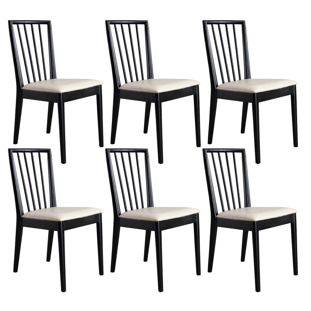 Modern Dining Side Chair 16.5'' Wide Wood Slat Back Chair for Home Use Upholstered 6 Piece Set Clearhalo ' kitchen&dining_furn' 'Dining Chairs' 'Dining Tables & Seating' 'dining_chair' 'furn' 'furn_dining_chair' 'Furniture' 'furniture_dining_chair' 'Kitchen & Dining Furniture' 'kitchen' 3468549